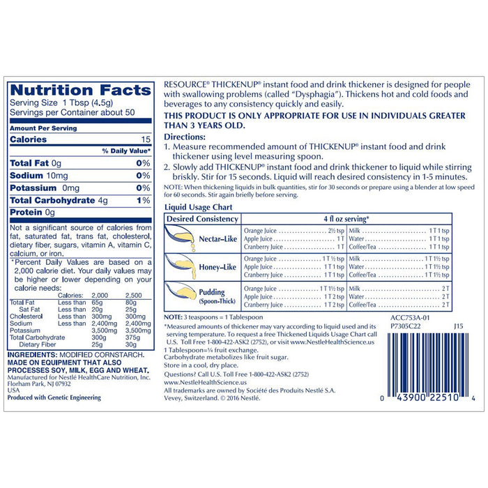 Nutritional Formula & Supplements>Thickeners - McKesson - Wasatch Medical Supply