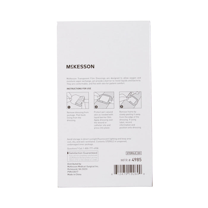 Wound Care>Wound Dressings>Transparent Dressings - McKesson - Wasatch Medical Supply