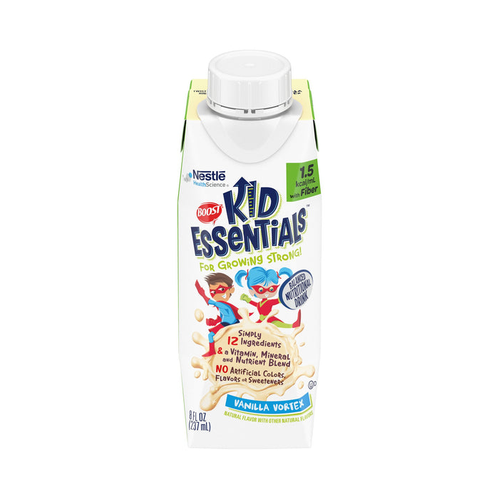 Boost® Kid Essentials™ 1.5 with Fiber Vanilla Pediatric Oral Supplement / Tube Feeding Formula, 8 oz. Carton, 24 per Case | Case-24 | 1178512_CS