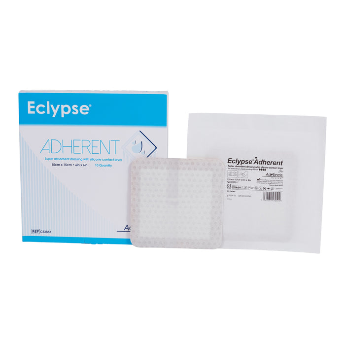 Eclypse Adherent Super Absorbent Dressing with Soft Silicone Contact Layer