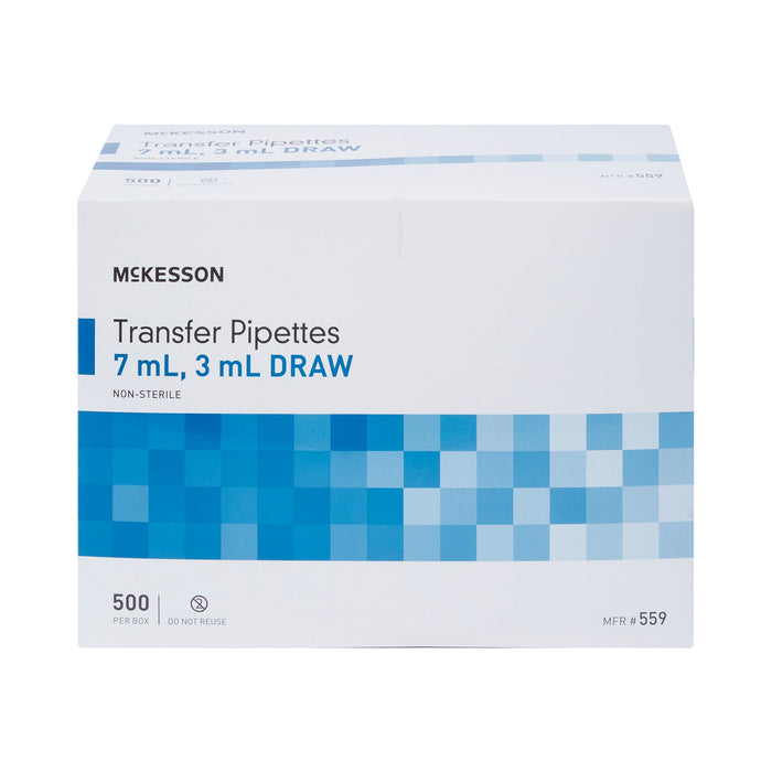 McKesson 7.5 mL Non-Sterile LDPE Transfer Pipette