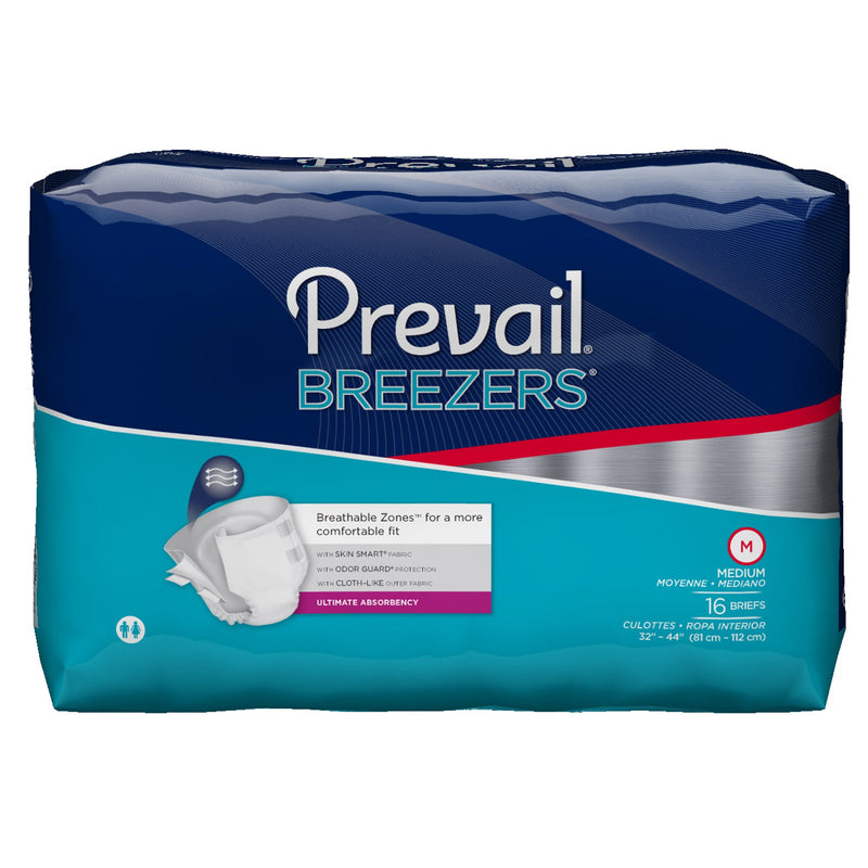 Prevail® Breezers® Ultimate Incontinence Brief, Medium | Case-96 | 554687_CS