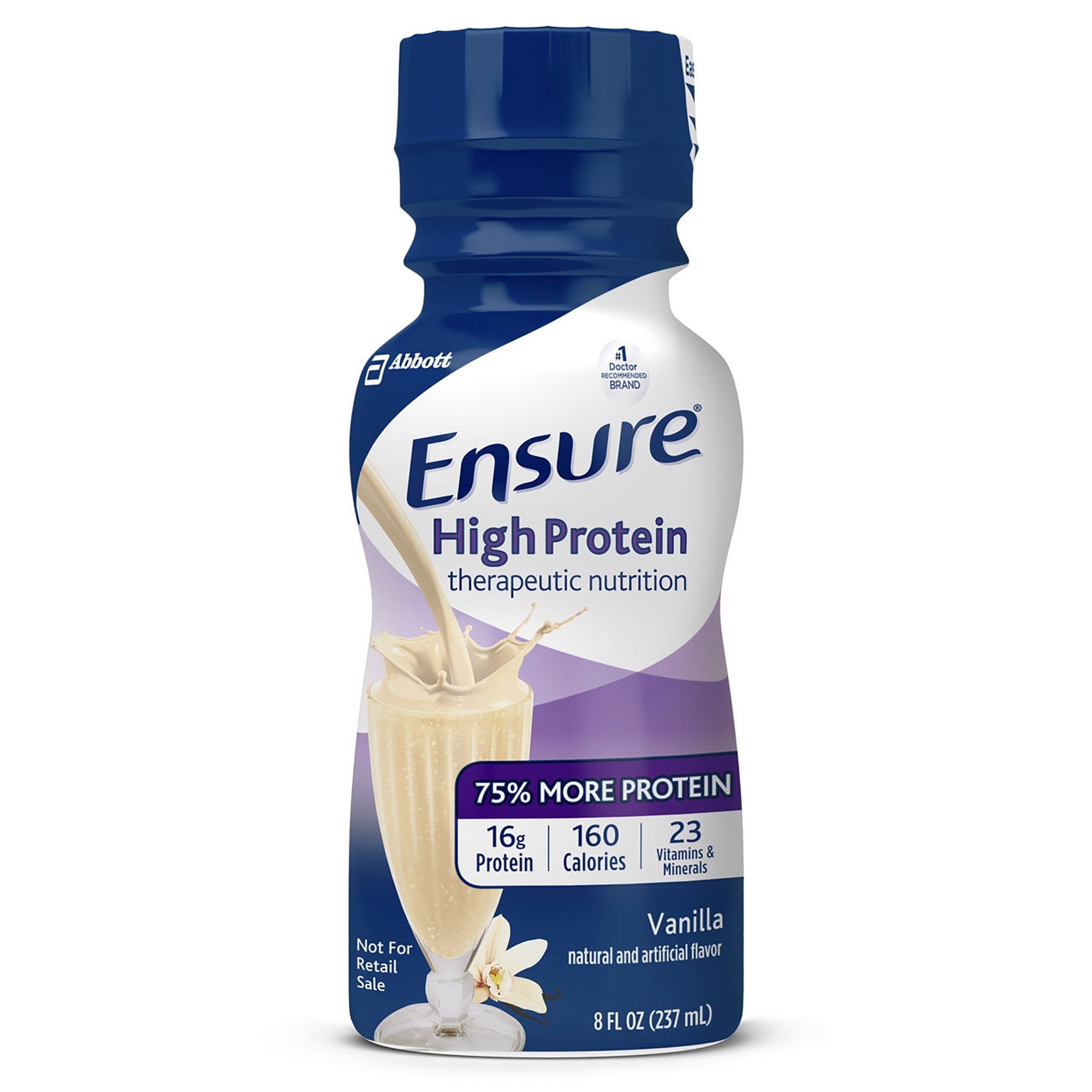 Ensure® High Protein Therapeutic Nutrition Shake Vanilla Oral Protein Supplement, 8 oz. Bottle | Case-24 | 979611_CS