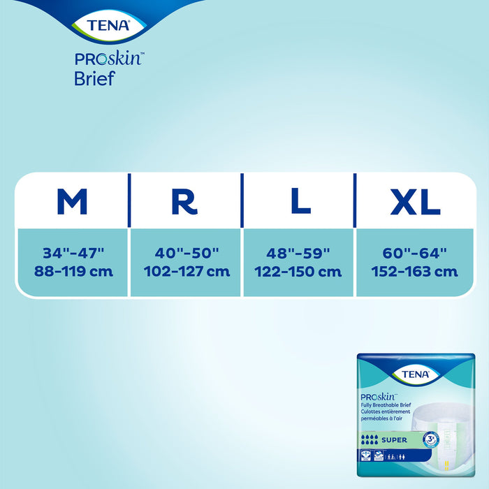 Tena Super Incontinence Briefs, Absorbent, Odor Control