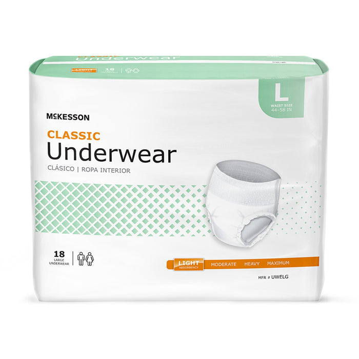 McKesson Classic Light Absorbent Underwear, Large | Bag-1 | 884176_BG