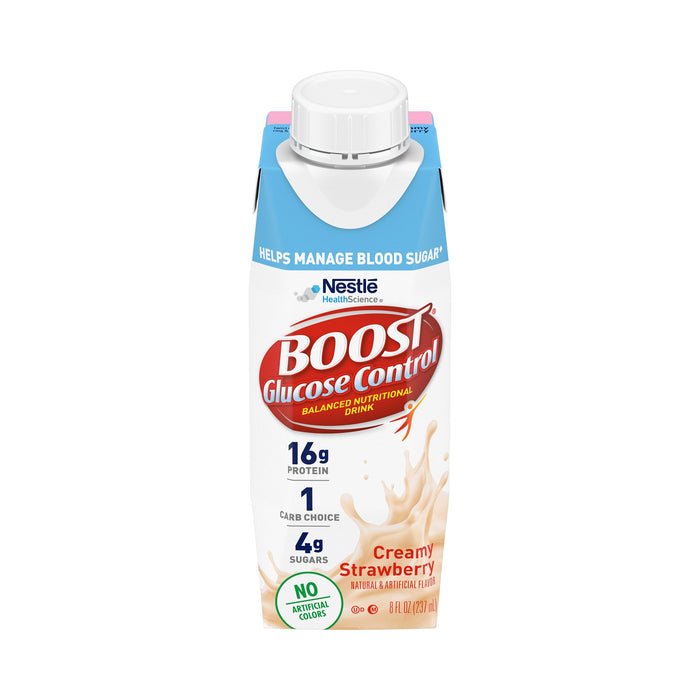 Boost® Glucose Control Strawberry Oral Supplement, 8 oz. Carton | Case-24 | 1178517_CS