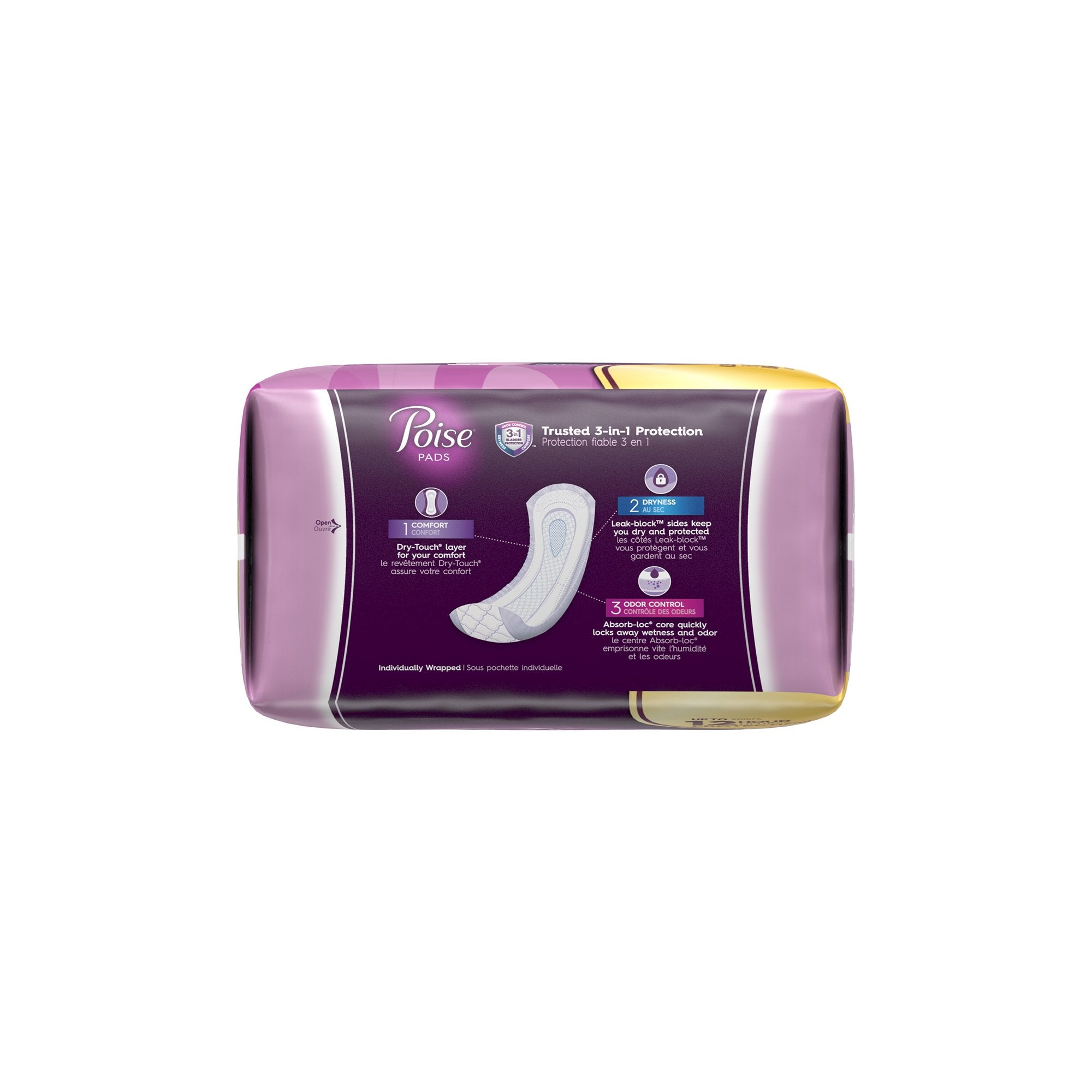 Poise Bladder Control Female Disposable Pads, Heavy Absorbency, Absorb-Loc  Core, One Size Fits, 15.9 Inch