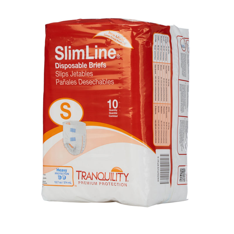 Tranquility® SlimLine® Heavy Protection Incontinence Brief, Small | Case-100 | 406420_CS